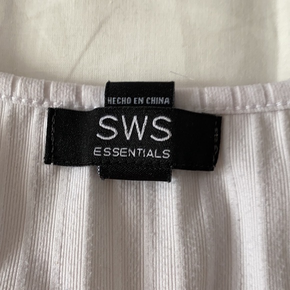 White ribbed tank top - Picture 2 of 2